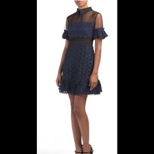Few Moda Textured Dress with Peter Pan Collar NWT
